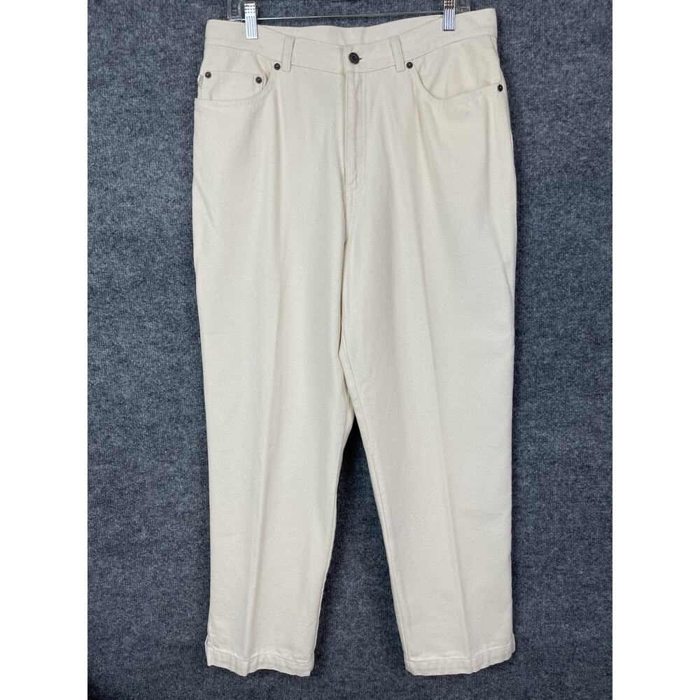 Lauren Jeans Co. Women's Size 14 Cream Off Ivory Relaxed Ankle